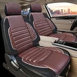 AUTOXYGEN Car PU Leather Luxury seat Cover Front & Rear Accessories for Wagonr 2010 to 2018(Brown & Black, 1011)