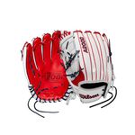 Wilson 2021 A2000 Monica Abbott MA14 GM 12.25" Fastpitch Pitcher's Glove - Left Hand Throw, Red/White/Black