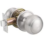 Probrico Brushed Nickel Passage Door Knobs, Interior Door Knobs, Keyless Door Knobs for Hallway, 1 Pack