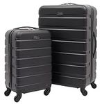 Travelers Club Harper Luggage, Black, 2 Piece Set, Harper Luggage