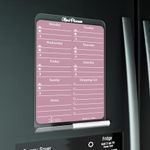 3 Lines ClearBite Acrylic Magnetic Meal Planner Board | Sleek & Durable | Includes Marker & Duster | 24x16 CM | Perfect for Meal Planning, Shopping Lists, Notes | Ideal for Home, Office | Plum