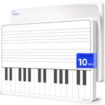 SCRIBBLEDO Keyboard Practice Dry Erase Sheets 11”x14” Music Staff Whiteboard Sheets Musical Key Learning Music Teacher Classroom Supplies Must Haves Pack of 10