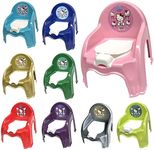 oceanevo® Children Potty Chair Plastic Kids Toddlers Toilet Trainer Seat Portable Potty Training Seat with Handles Splashguard Removable Lid & Backrest (Blush Pink)