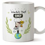 MUGFFINS Chef Mug - "World's Best Chef" - Funny Kitchen Gift/Present - Tea/Coffee Ceramic Cup 11oz