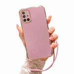 for Samsung A71 5G Case, Galaxy A71 5G Case for Women Electroplating Cute Luxury Bling Aesthetic Trendy Pretty, Full Camera Soft TPU Protection Shockproof Cover for Samsung Galaxy A71 5G (Violet)