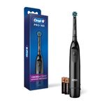 Oral B Pro 100 CrossAction, Battery Powered Toothbrush, Black, 1 count (Pack of 1)