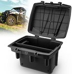 KEMIMOTO 21L/5.5Gal UTV Bed Storage Box w/Top Tool Tray Compatible with Polaris Ranger 1000 900 570 500/ Ranger XP/General 1000 2013-2023 2024 Rear Cargo Box