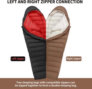 QEZER Winter Down Sleeping Bag – Black, Cold Weather Camping