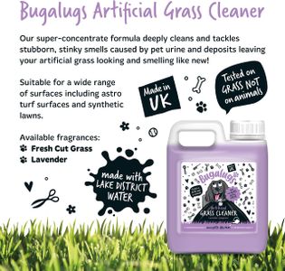 BUGALUGS Artificial Grass Cleaner 1L – Pet Safe Lavender Odour Eliminator