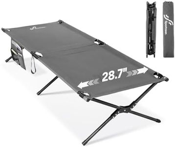 Sportneer Feldbett Klappbett mit Matratze, 199 * 73cm Feldbett Klappbar Campingbett Aktualisierte Version, Gästebett Klappbar XXL für Zelten Wandern Outdoor Wanderung, Reisen, Garten, Gray