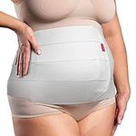 ORTONYX 12" Abdominal Binder for Men and Women/Postpartum Post-operative Post-surgery Wrap/Abdomen Navel Umbilical Hernia Support Belt / ACOX524012-WT-XXL