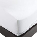 National Allergy Premium 100% Cotton Zippered Mattress Protector - Queen Size (60" x 80") - 9-inch Deep - White - Breathable 300 Thread Count Hypoallergenic Cover - Advanced Encasement