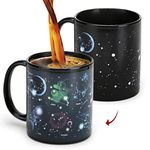 Coffee Mugs, Color Changing Cup 11oz, Ceramic Heated Sensitive Novelty Coffee Mug, 12 Constellation Cups, Space Gifts, Funny Mugs for Men, Women, Friend,Birthday, Halloween.