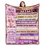 Mimi Gifts Blanket,Gifts for Mimi from Grandchildren Granddaughter,Mimi Christmas Birthday Gifts,Mimi Gifts for Grandma,Best Mimi Ever Gifts,Great Grandma Gifts for Mimi,Mimi Throw Blanket 60"x50"