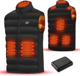 Heated Vest Mens & Women with 10000mah Battery Pack,90% Down Insulation,UP to 20 Hours,8 Heated Zones,Lightweight Heated Jacket,Men's Hiking & Outdoor Recreation Vests (XL)