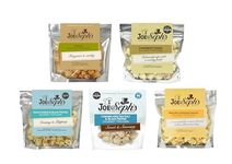 Joe & Seph's Savoury Popcorn Tasting Selection (5x30g) | Goats Cheese & Black Pepper, Cheddar Cheese, Truffle, Cheddar Cheese & Chilli and Camembert Cheese, gourmet popcorn, air-popped popcorn