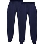 A2Z 4 Kids Girls Boys Plain Jogging Bottoms PE School Jogger Soft Trouser - Fleece Trouser 356 Navy 2 Pack 9-10