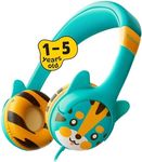 Kidrox® Premium Toddler Headphones for Ages 1-5 Flexible, Safe & Durable Infant, Baby On-Ear Headphones for Kids, Boys & Girls, Ideal for Airplane, Car Travel, School & Work, Tangle-Free 3.5mm Jack