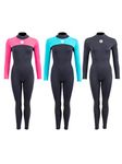 Two Bare Feet Womens Thunderclap 2.5mm Full Length Summer Neoprene Wetsuit for Surfing Swimming Diving Watersports Wetsuit (Large, Aqua/Black)