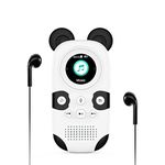 RUIZU 64GB MP3 Player for Kids, Cute Panda Portable Music Player MP3, Child MP3 Player with Bluetooth 5.3, Speaker, FM Radio, Voice Recorder, Alarm Clock, Stopwatch, Pedometer, Support up to 64GB