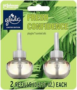 Glade PlugIns Refills Air Freshener, Fresh Confidence, Scented and Essential Oils for Home and Bathroom, 0.67 Fl Oz, 2 Count