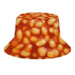 JopaJre Baked Beans Bucket Hat for Women Men Sun Cap Fisherman Hat Packable Beach Caps Travel Outdoor