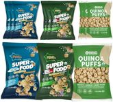 Awsum Snacks Variety Herbs de Provence with Buckwheat 1 oz (4) and Celtic 1 oz (4) and Quinoa puffs (4) Healthy Snacks - Nutritional Food - Kosher Vegan Non-GMO Gluten Free Puffed Croutons