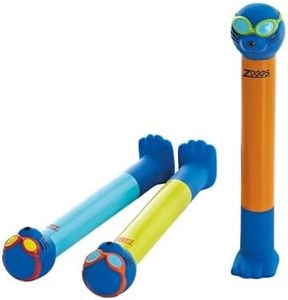 Zoggs Children's Zoggy Sinking Dive Sticks Pool Toy and Game, Blue/Lime/Orange, 3 Years + (Pack of 3)