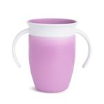 Munchkin Miracle 360 Sippy Cup| Trainer Toddler Cup| BPA Free Baby Cup with Handles| Non Spill Cup| Dishwasher Safe Baby Cup| Leakproof Childrens Cup| Baby Weaning Cup from 6months | 7oz/207ml| Purple