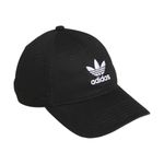 adidas Boys/Youth Originals Relaxed Adjustable Strapback Cap, Black/White, One Size