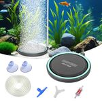 boxtech Aquarium Air Stone 2.0 Inch Nano Oxygen Diffuser Disc for Ultra-Fine Bubbles, Super Quiet Aeration for Small Fish Tanks, Nano Aquariums & Hydroponic Systems