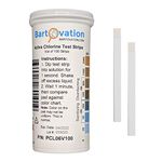 100 PK Plastic Active Chlorine Bleach Test Strip, High Level Up to 2000ppm for Sanitizers and Disinfectants Designed for DAYCARES & Senior Homes