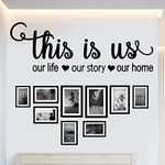 World of Wall Decal This is Us Our Life Our Story Our Home Wall Decor Decal Family Quote Sticker Sign Sayings Love Quote Art Decor Lettering Matte Black