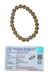 TREEMAISON Crystals Products Certified AURAQUARTZ BROWN Natural Healing Stone Crystal Round Beads 8 mm Bracelet For Men, Women, Boys, Girls STRECHABLE