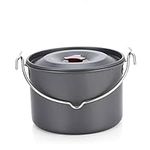 Picnic Pot Camping Hanging Pot Camping Cookware Pot Large Aluminum Campfire Pot Lightweight for 5-6 People Travel Hiking Outdoor