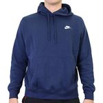 NIKE Men's Sportswear Club Fleece Sweatshirt, Midnight Navy/Midnight Navy/White, XL UK