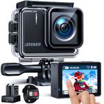 iZEEKER Action Camera 4K 20MP, 40M Waterproof Underwater Camera for Snorkeling, Camcorder with EIS, Helmet Camera with 2" Touchscreen, 170°Wide Angle, 2 Batteries, WiFi, Remote Control, Accessories