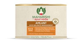 Maharishi Ayurveda Amlant For Acidity Heartburn Gas & Bloating, Strengthens Digestive System Helps in reducing Acidity Recurrence Quick Relief from Acidity Clinically Proven Enriched with Haritaki and other 14 other potent Herbs 60 Tablets Pack of 1