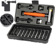 BESTNULE Punch Set, Punch Tools, Roll Pin Punch Set, Made of Solid Material Including Steel Punches and Hammer, Ideal for Maintenance (With Bench Block)