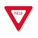 Yield Sign - 30 x 30 Aluminum Yield Sign - 3M's Prismatic Sheeting - MUTCD Compliant Sign - UV Protected - 10 Year 3M Warranty