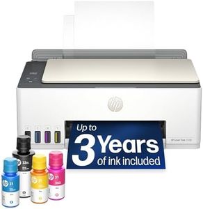 HP Smart Tank 5100 Wireless All-in-One Refillable Printer, Scanner, Copier with up to 3 Years of Ink Included, Best-for-Home, Cartridge-Free, AI-Capable (9B2D1A)