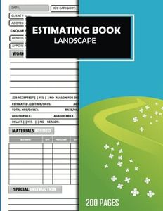 Estimating Book Landscape: Designed For Lanscapers To Track Work Quote. Estimate Log and Form For Landscaping Work and Lawn Care Operator. Appreciation Gifts For Landscapers