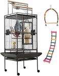 Sinopet 68.5" Extra Large Bird Cages for Parrots,Large Parrot Cages for Large Birds with playtop,Flight Bird Cages for Parakeets with Wheels,Metal cage for Birds,African Grey,Lovebird,Cockatoo,Conure