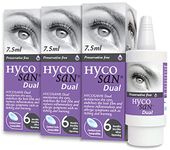 Hycosan Dual - Triple Pack - Preservative Free Eyedrops - 0.05% Sodium Hyaluronate and 2% Ectoin - Recommended for Relief from Lipid Deficient Dry Eye and Meibomian Gland Dysfunction - 3x7.5ml