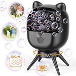 bedee Bubbble Machine Toy for Kids Rechargeable: 500ML Automatic Bubble Blower with 18000 Bubbles Per Minute for Boys Girls Indoor Outdoor Activity Portable Bubble Maker for Wedding Birthday Party