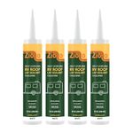 Ziollo RV Roof Lap Sealant - Self-Leveling EPDM Caulk for Rubber Roofs, Seams & Vents - Waterproof Sealant for Motorhomes, Trailers & Campers - White, 4-10 oz Tubes