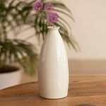 ExclusiveLane 'Minimalistic Modern' Ceramic Decorative Vases for Home Decor Flower Vase for Living Room Bedroom (Handglazed Studio Pottery, 10.6 Inches)