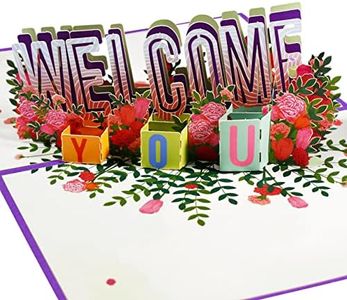 Magic Ants Welcome Pop Up Card - Floral Design Welcome Card, 3D Greeting Card, Birthday Cards, Pop Up Christmas Welcome Cards, Employee Appreciation Gift Cards with Envelope