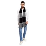 DRAAZ IMPEX Stylish Warm Unisex Wool Muffler Wrap For Men And Women (Black&White)