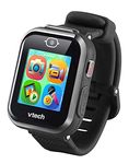 VTech KidiZoom Smartwatch DX3 with Dual Cameras, LED Light and Flash, Secure Watch Pairing, Photo & Video Effects, Games, Pedometer, Splashproof, Rechargeable Battery, Kids Age 4 and up (Black)